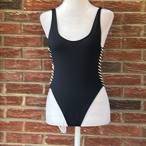 STELLA MCCARTNEY Falabella chain-trimmed swimsuit Size XS - Picture 3 of 7